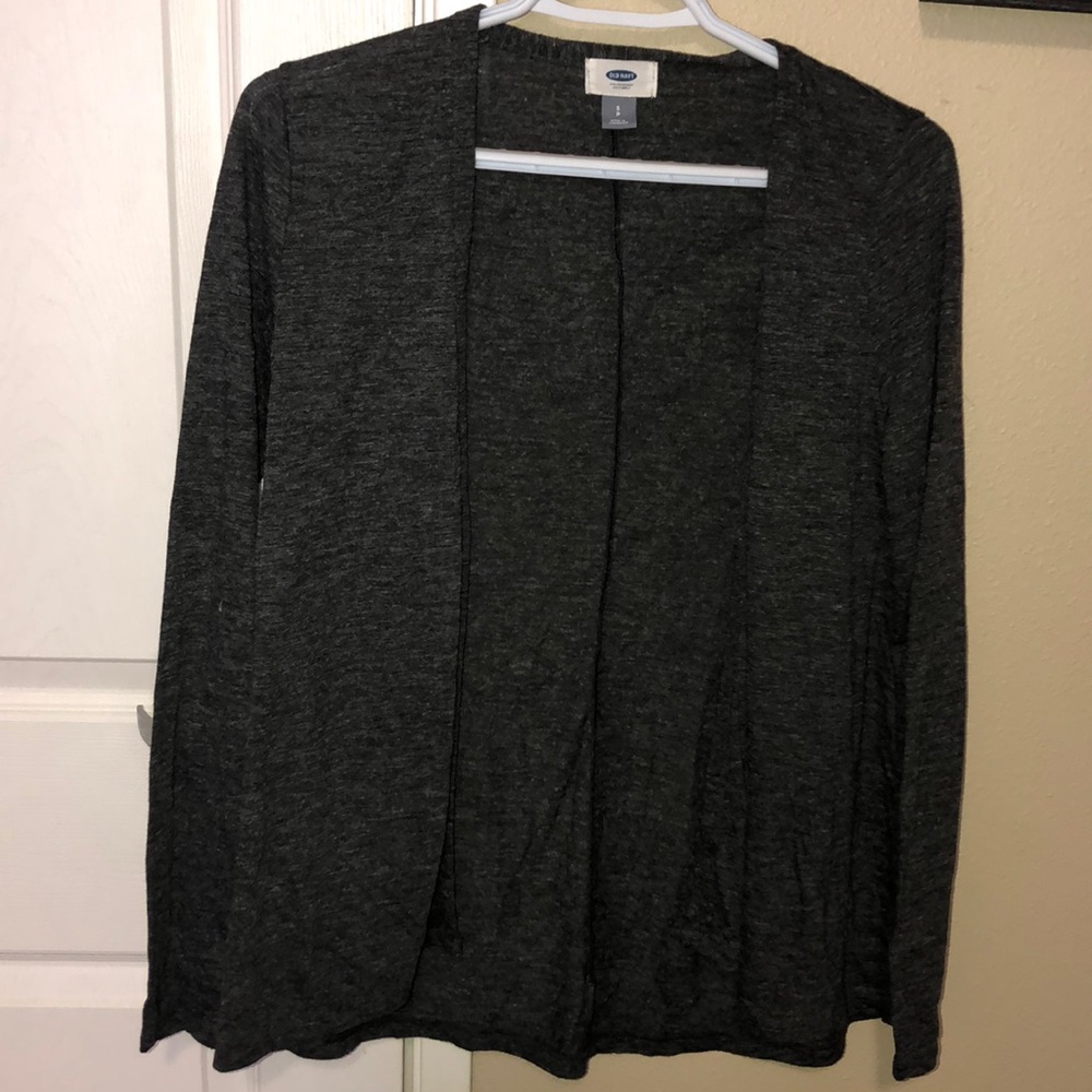 Grey open sweater